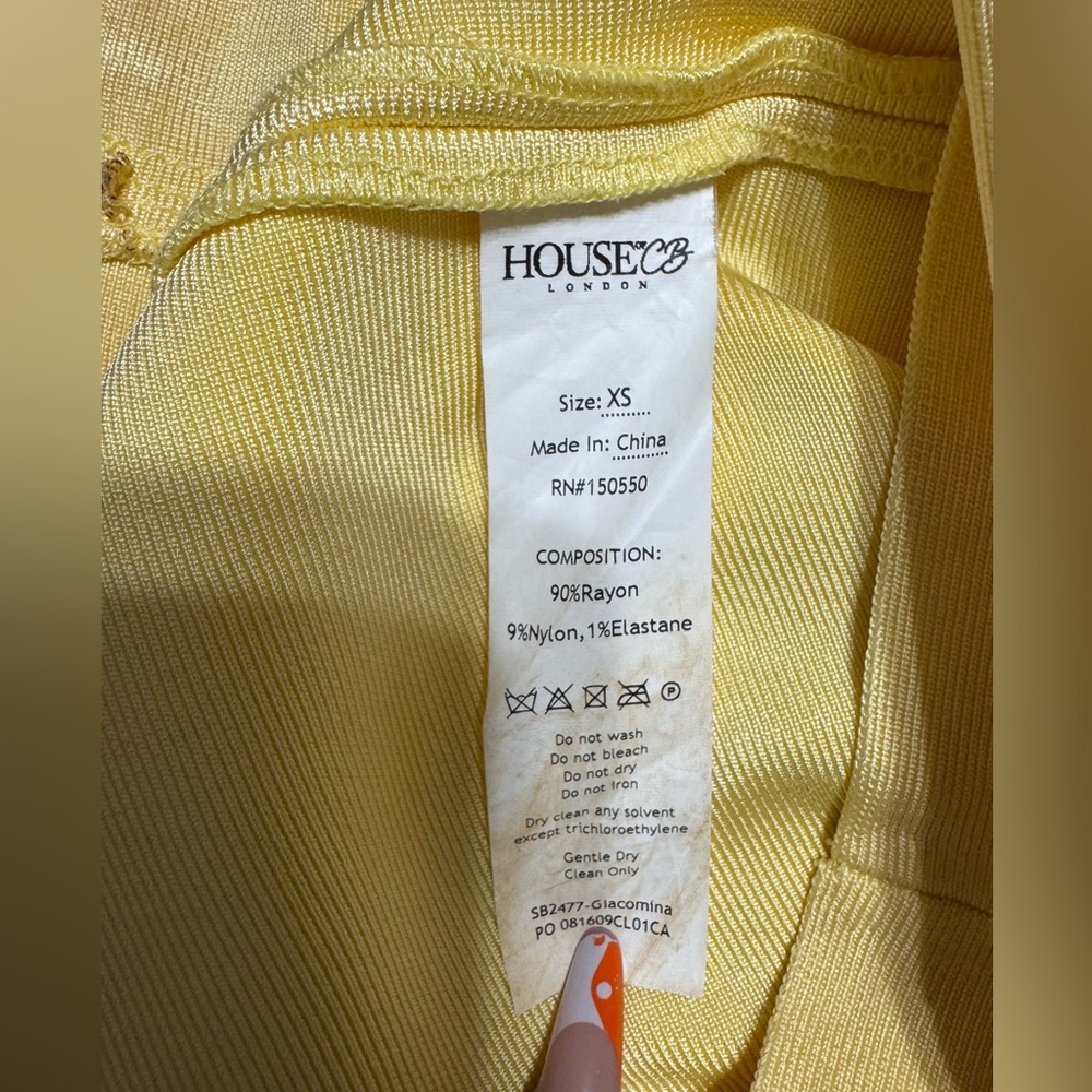 House Of CB Giacomina Elegant Yellow Bandage Dress - Picture 13 of 17